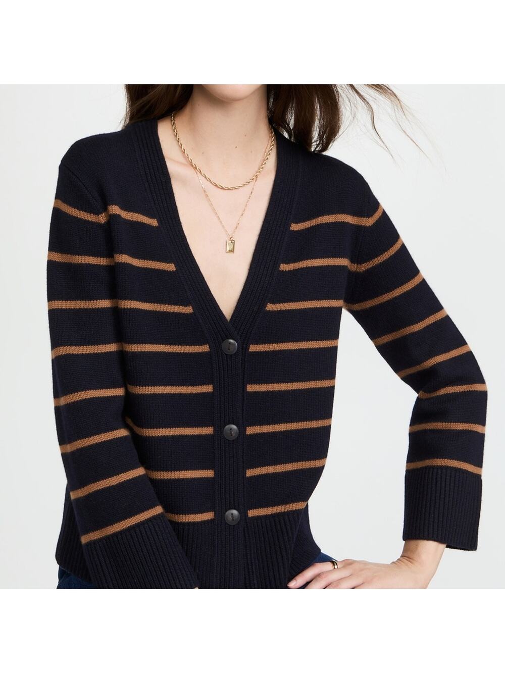 Vince Breton Striped Cardigan Sweater
